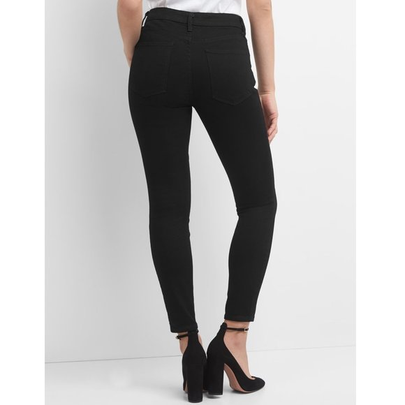 GAP Curvy True Skinny Jeans Black Mid Rise Sz 32 / 14 Regular NWT - Picture 4 of 9